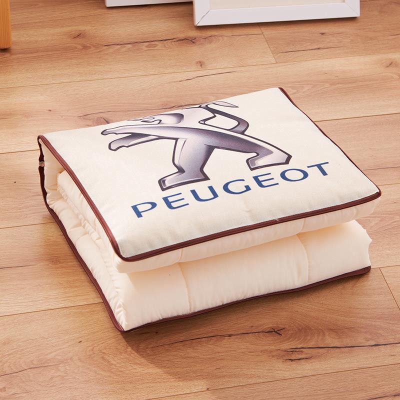Gối kiêm chăn Peugeot 2 in 1 kiêm Chăn đắp tựa lưng lô gô hãng Peugeot