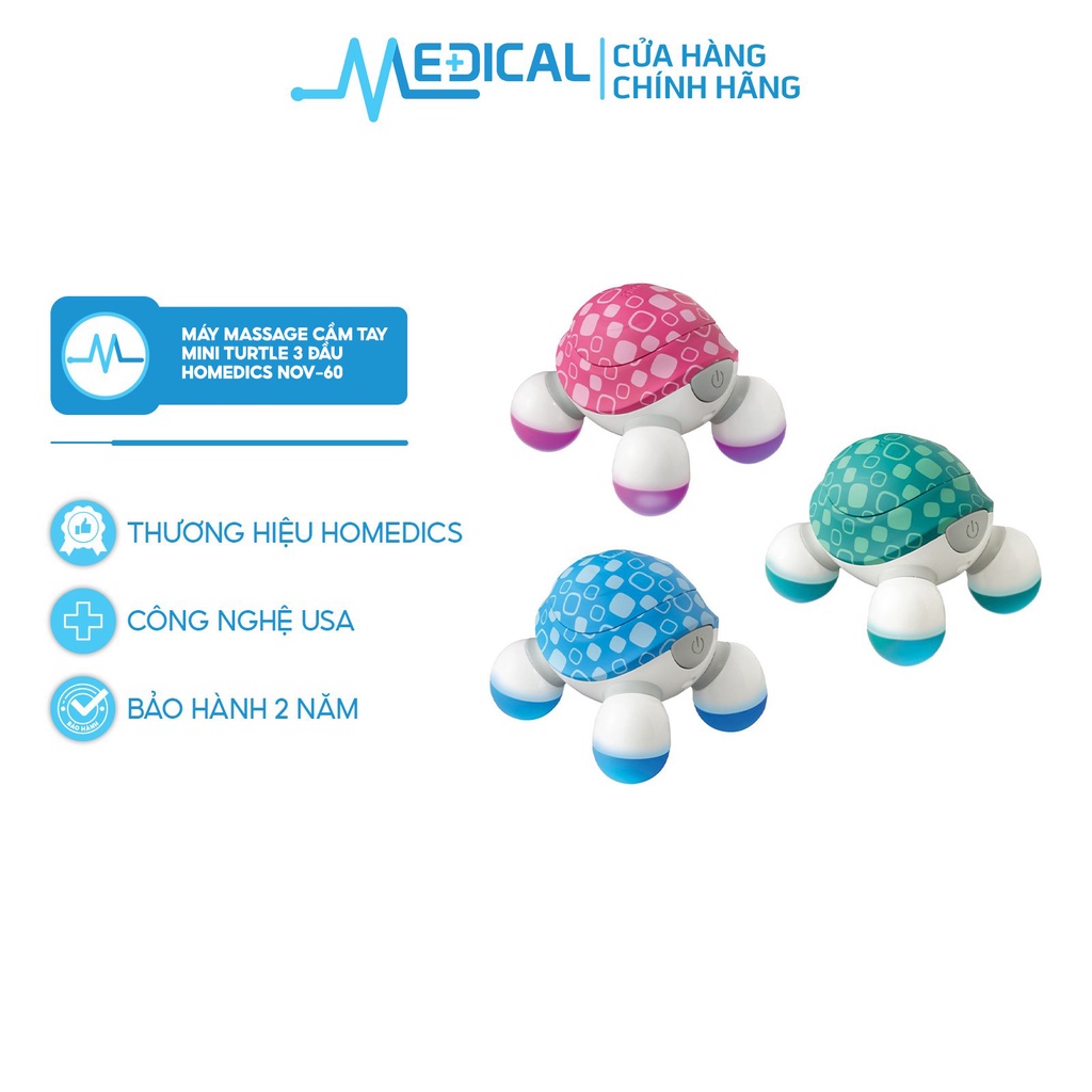 Máy massage cầm tay Mini Turtle 3 đầu HOMEDICS NOV-60 - MEDICAL