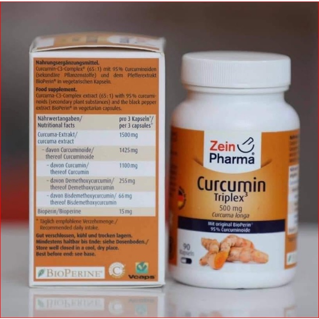 Zein Pharma CURCUMIN Triplex 3 hộp 90 viên của Đức