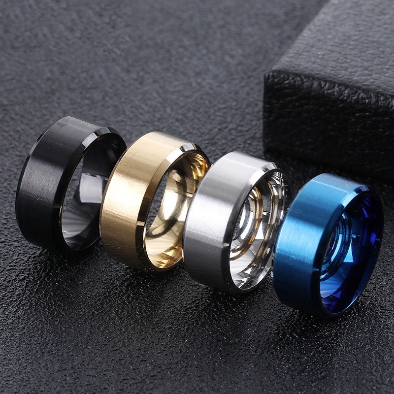 Nhẫn inox 8mm thời trang dành cho nam và nữ