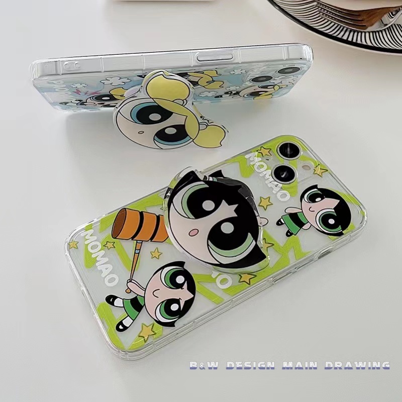 Ốp Điện Thoại Mềm Trong Suốt In Hình Powerpuff Girls Cho iPhone 13 12 11 Pro MAX IX XS MAX XR i7 8 Plus