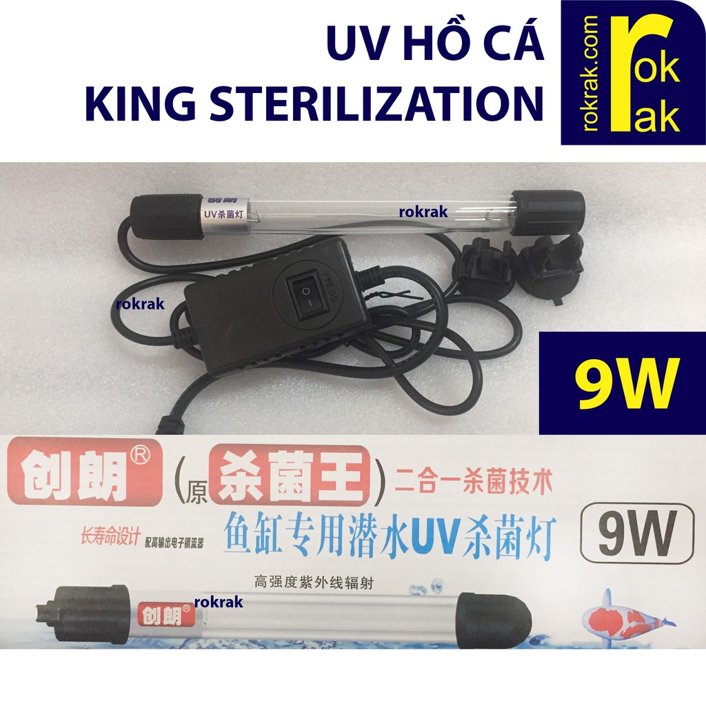 GIÁ SỈ-Đèn UV hồ cá King Sterilization 9W cho bộ lọc khử nước xanh