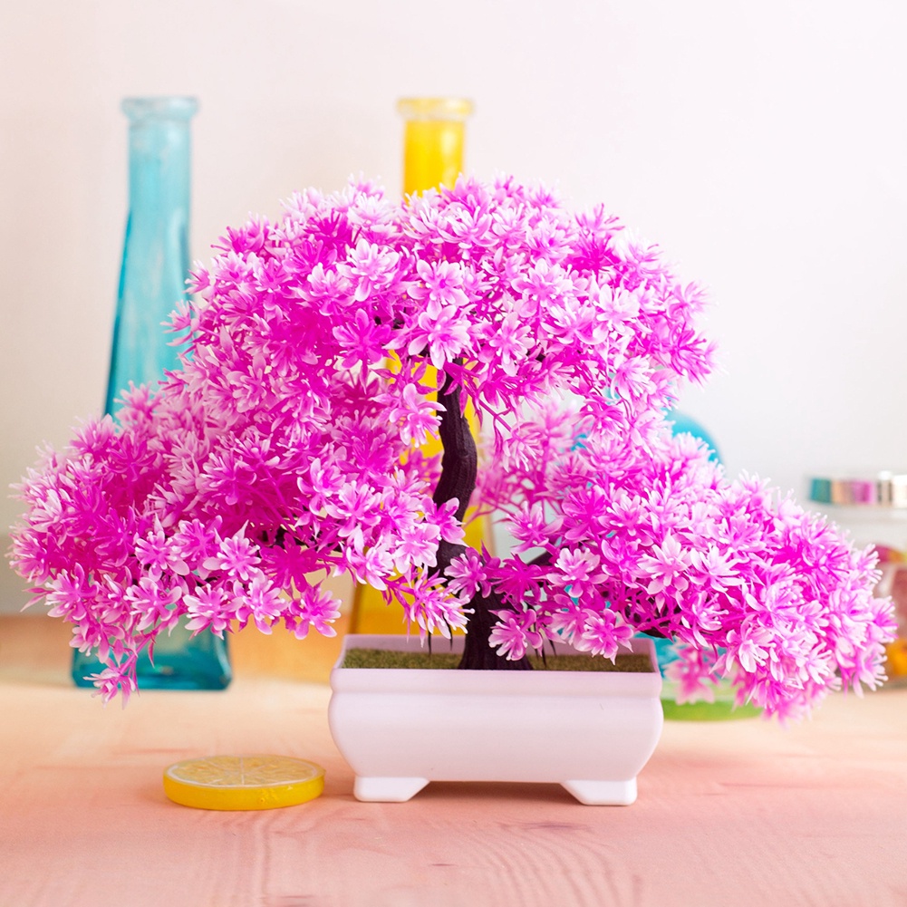 Chậu cây bonsai nhân tạo diy dùng trang trí bàn làm việc/ buổi tiệc/ nhà ở/ khách sạn