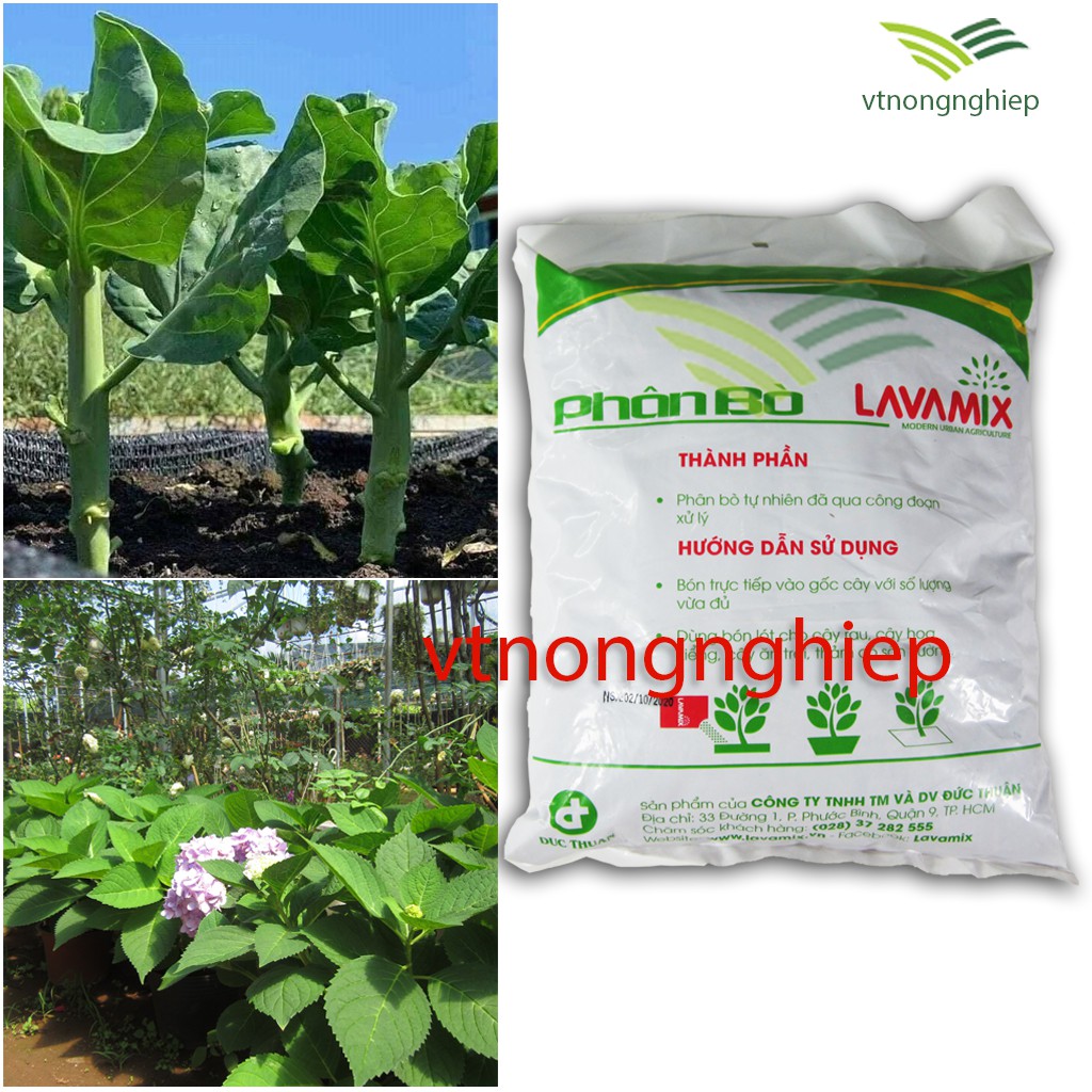 Phân bò tự nhiên Lavamix đã qua xử lý - 3dm³, phân bón dùng cho các loại hoa, hoa hồng, rau sạch, cây cảnh.