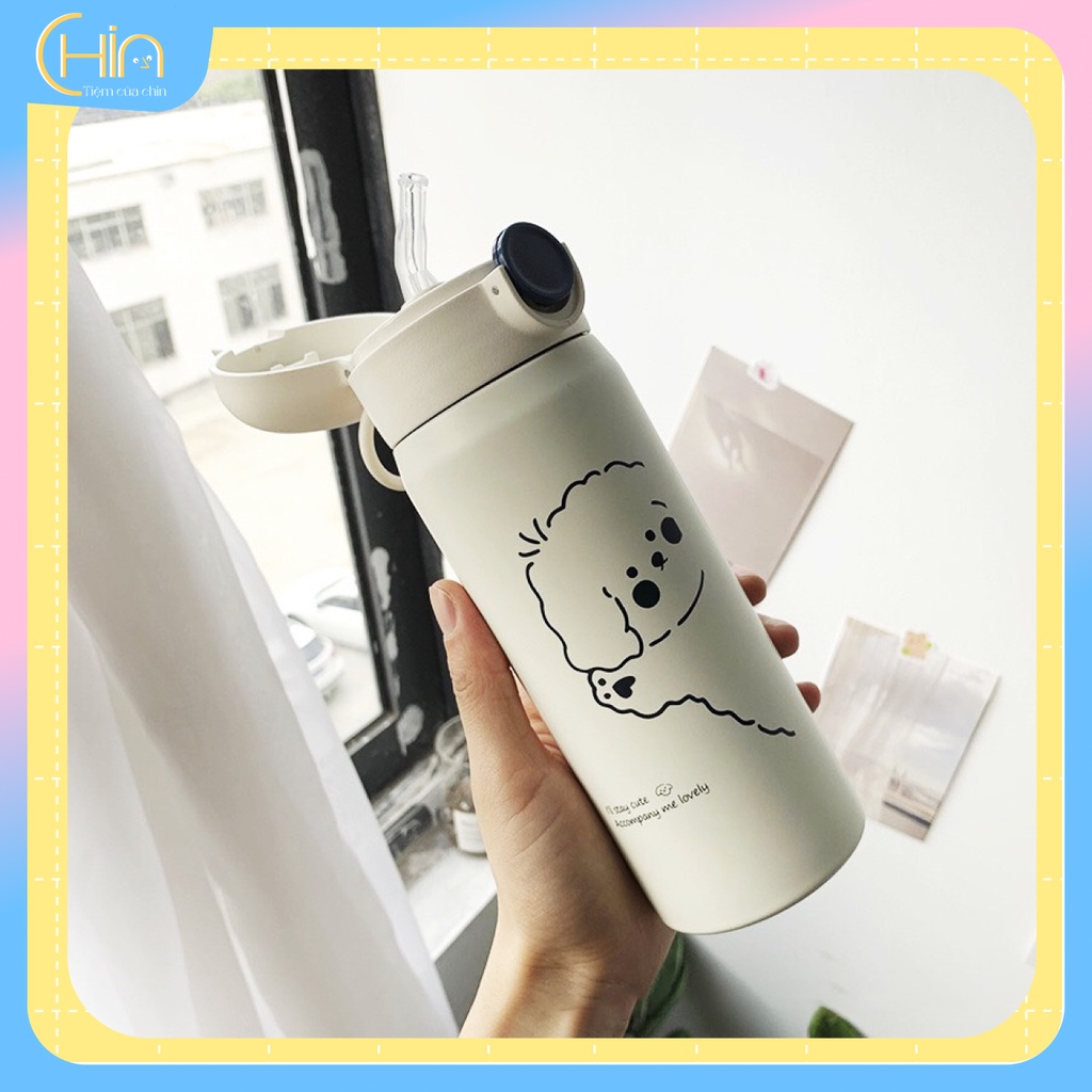 Bình Giữ Nhiệt [ CÓ SẴN ]/ Bình Giữ NHiệt Inox phong cách Hàn Quốc [Tặng Sticker Cute]