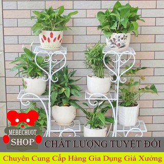 [Bán giá gốc] Kệ để châu hoa cây cảnh bằng sắt 4 tầng ]