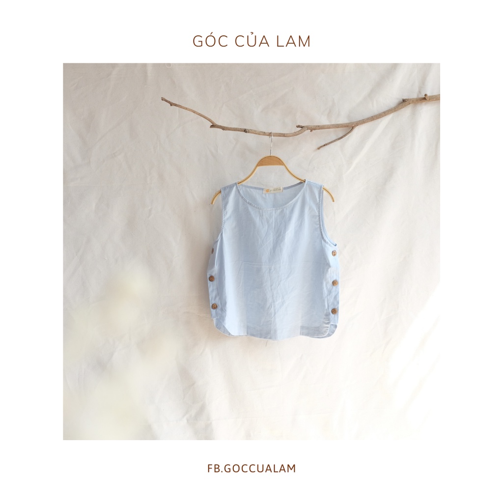 Áo sát nách linen form croptop - by Góc của Lam