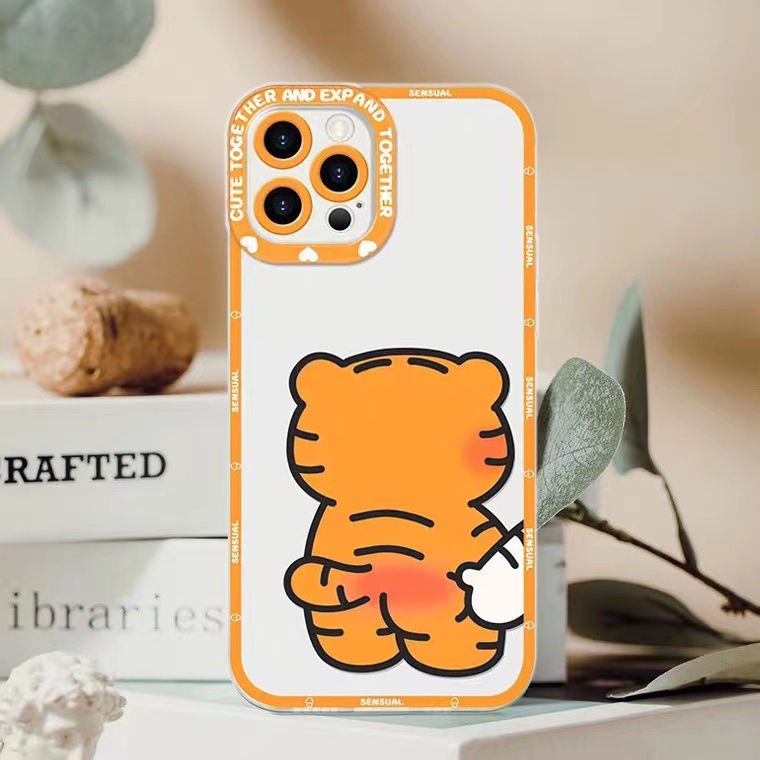 Ốp Điện Thoại TPU Silicon Mềm Trong Suốt Hình Hổ Dễ Thương Cho Iphone 13 12 Mini 11 Pro X XS XR XS Max SE 2020 6 6S 7 8 Plus