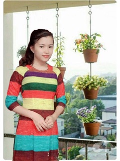 Áo dài lụa may sẵn in 3D (ảnh thật tự chụp)
