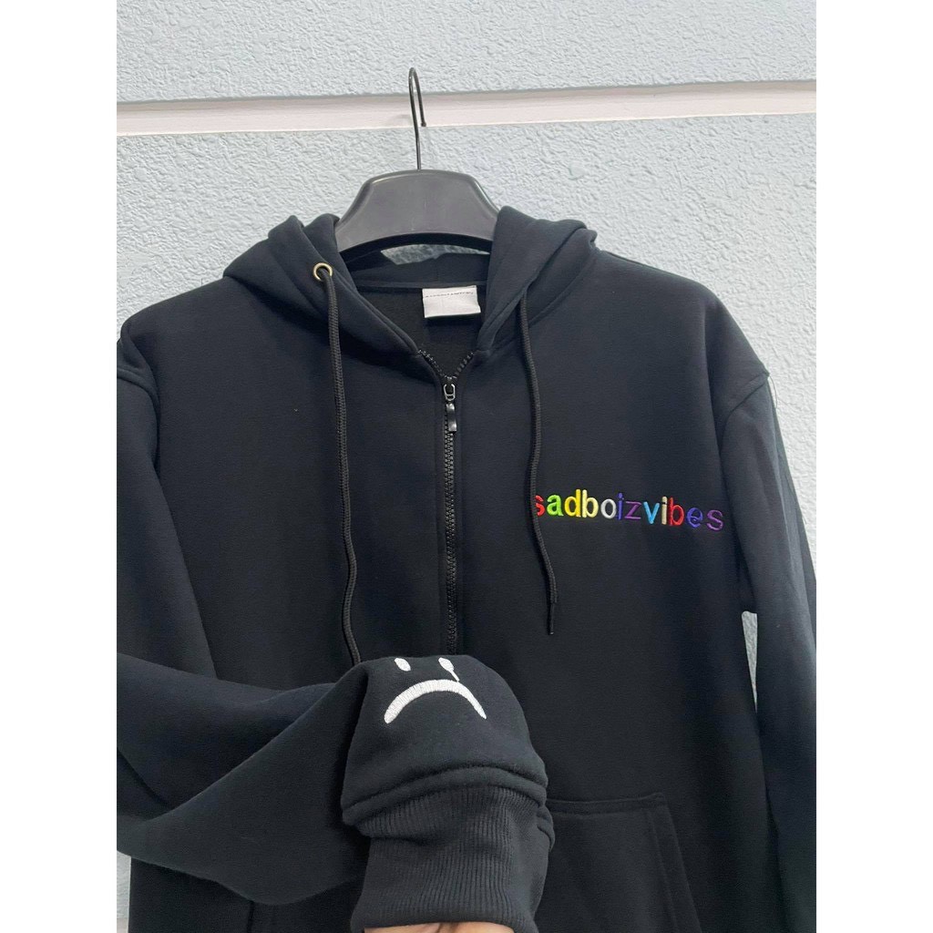 [Mã 2611THTRANG100K hoàn 10% xu đơn 99K] Áo Khoác Hoodie Dây Kéo Local Brand Sadboiz Chữ 7 Màu Nam Nữ Unisex | BigBuy360 - bigbuy360.vn