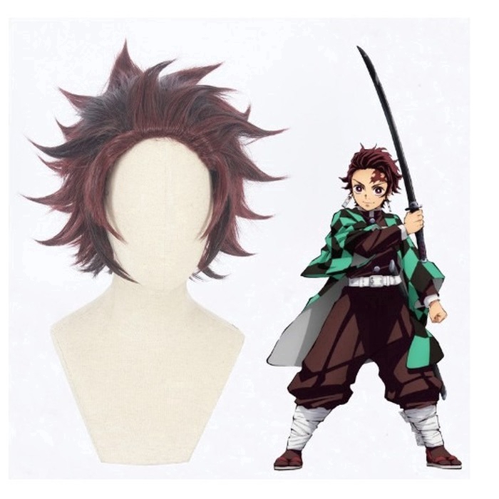 Bộ tóc giả cosplay Anine Demon Slayer Kimetsu no Yaiba Kamado Tanjirou Kamado Nezuko Agatsuma Zenitsu