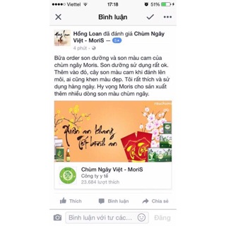 Son màu chùm ngây Handmade [MoriS]