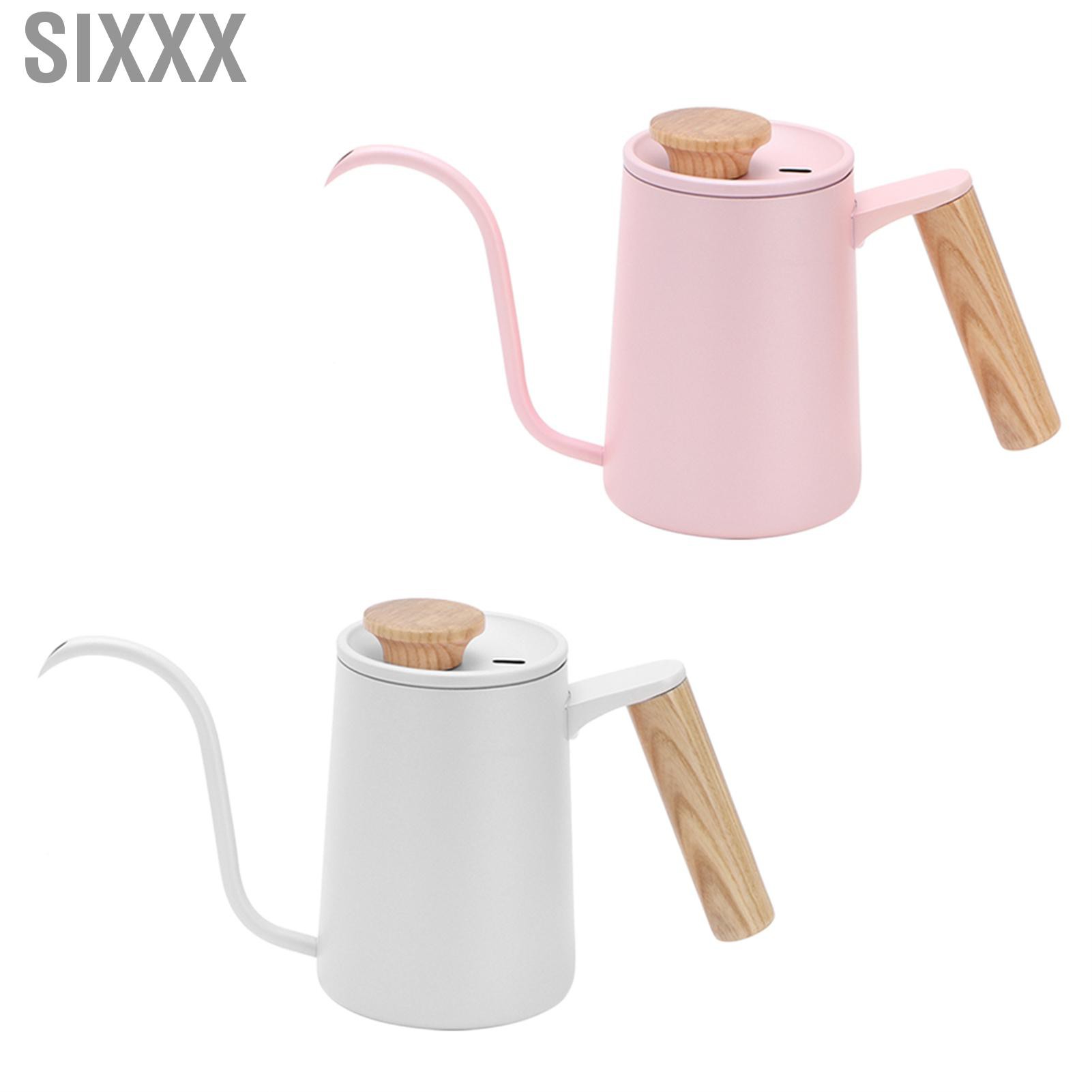 Sixxx 650ml Household 304 Stainless Steel Coffee Pot Hand Long Spout Kettle Tools