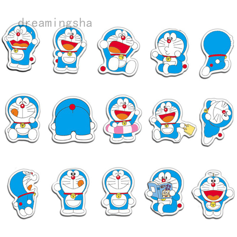 Set 61 Miếng Dán Trang Trí Xe Ô Tô Hình Doraemon Đáng Yêu