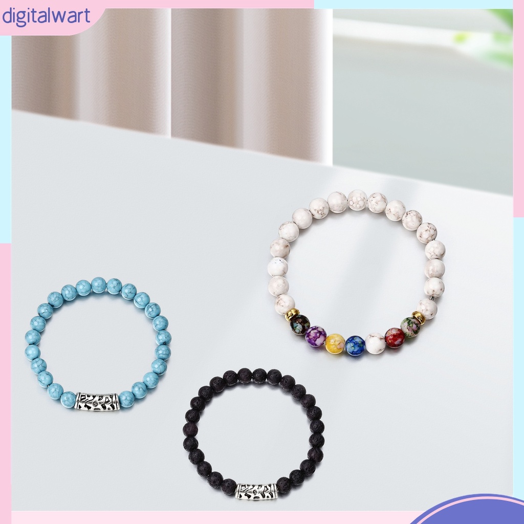 Vòng Đeo Tay Đá Núi Lửa Kỹ Thuật Số Bắt Mắt Chữa Bệnh Cho Nam Nữ