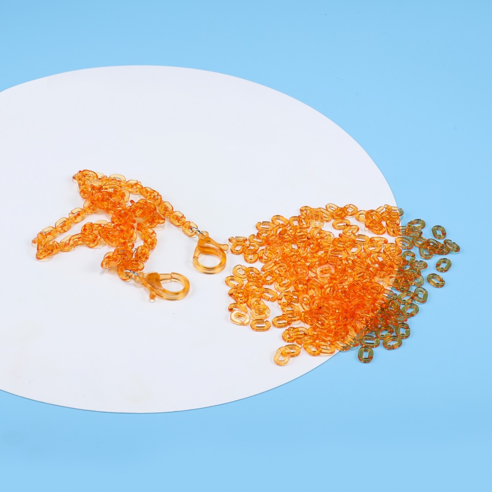 Bộ 200 mắt xích rời bằng acrylic 6 * 9mm để tự làm dây đeo khẩu trang và mắt kính