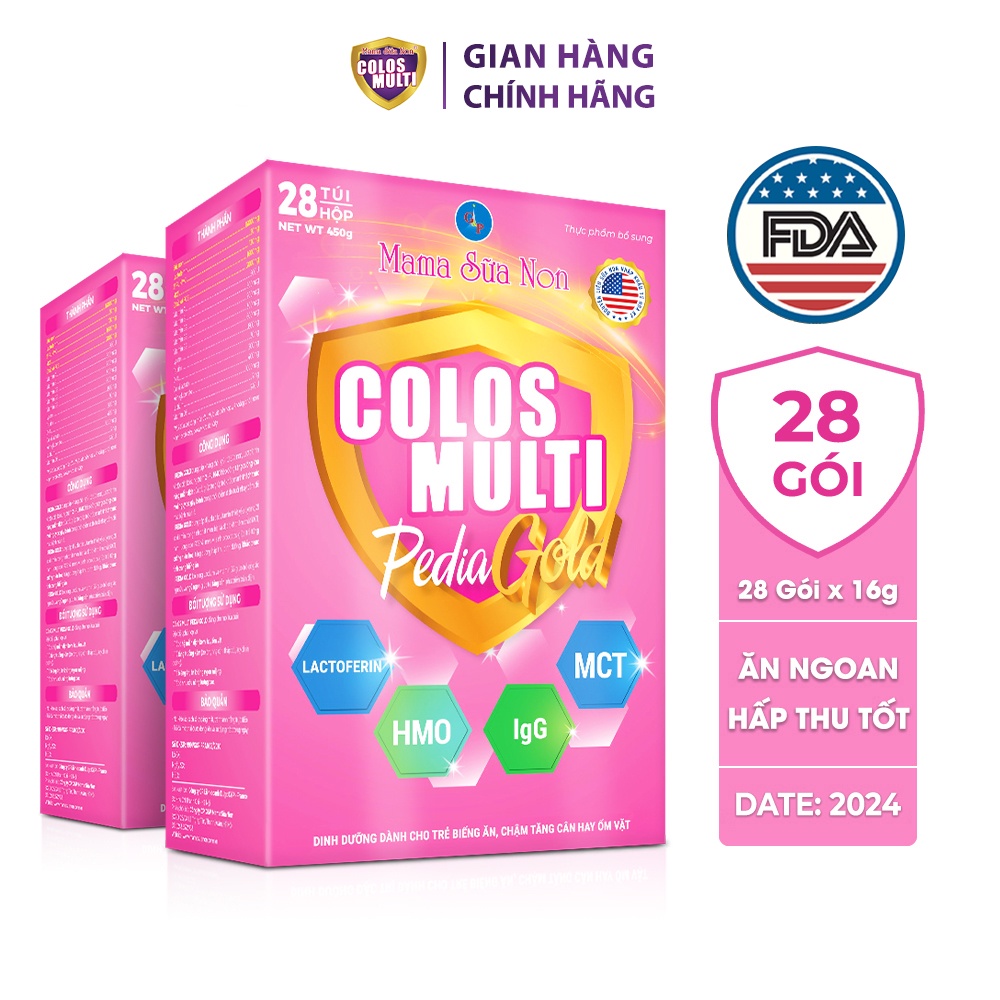 Mã MKBCOL2 giảm 10% đơn 600K Combo 2 hộp sữa non Colosmulti Pedia Gold hộp