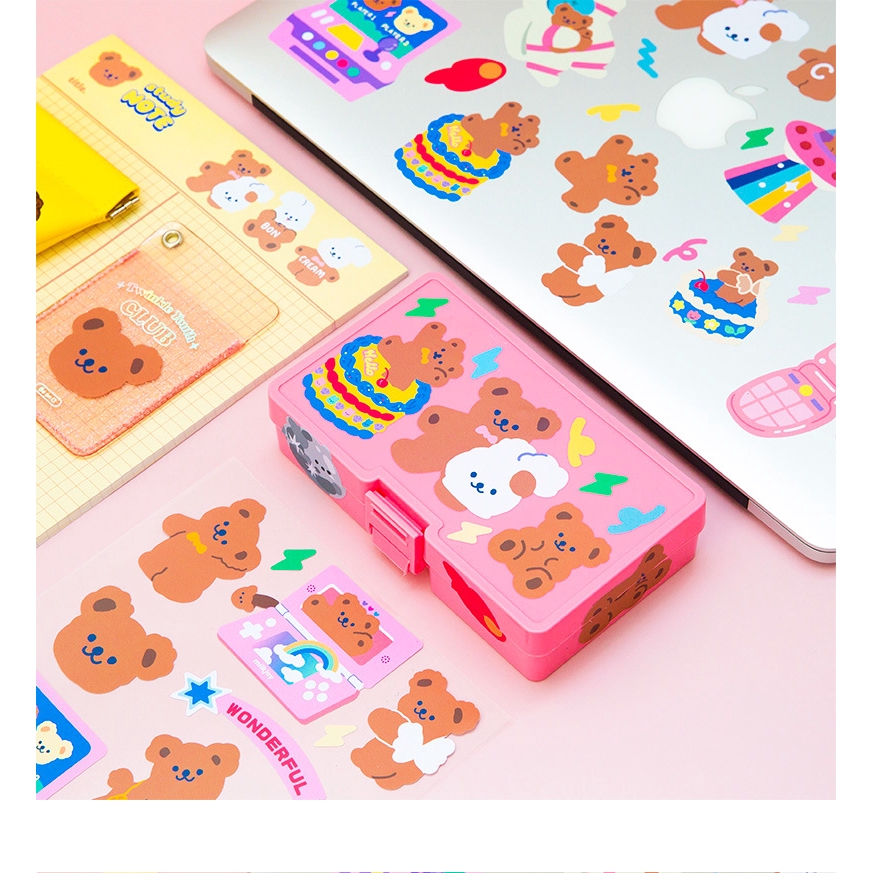 Dễ Thương Sticker Dán Trang Trí Hình Gấu Hoạt Hình Xinh Xắn | BigBuy360 - bigbuy360.vn