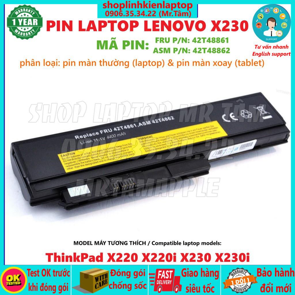 [Mã ELMS5 giảm 7% đơn 300K] Pin Laptop LENOVO X230 - 6 CELL - ThinkPad X230 X230i