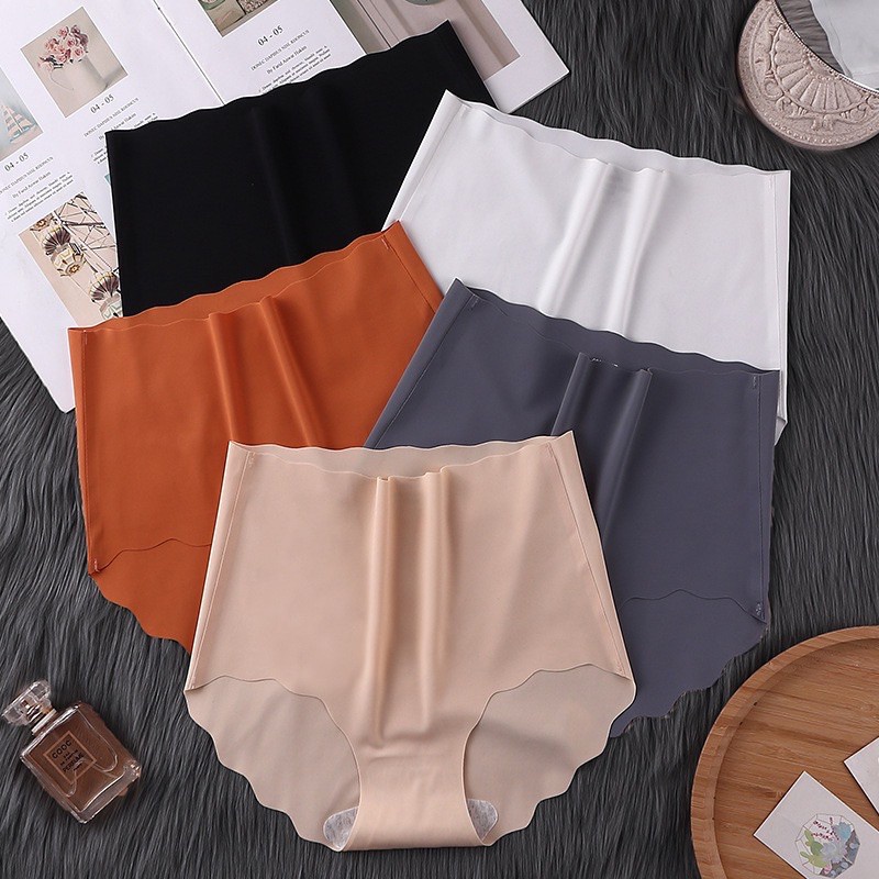 quần lót nữ đúc su lưng cao cạp viền sóng thun lạnh mềm mại bigsize sexy KIMCHIBIKINI chip thái cute gợi cảm QL009