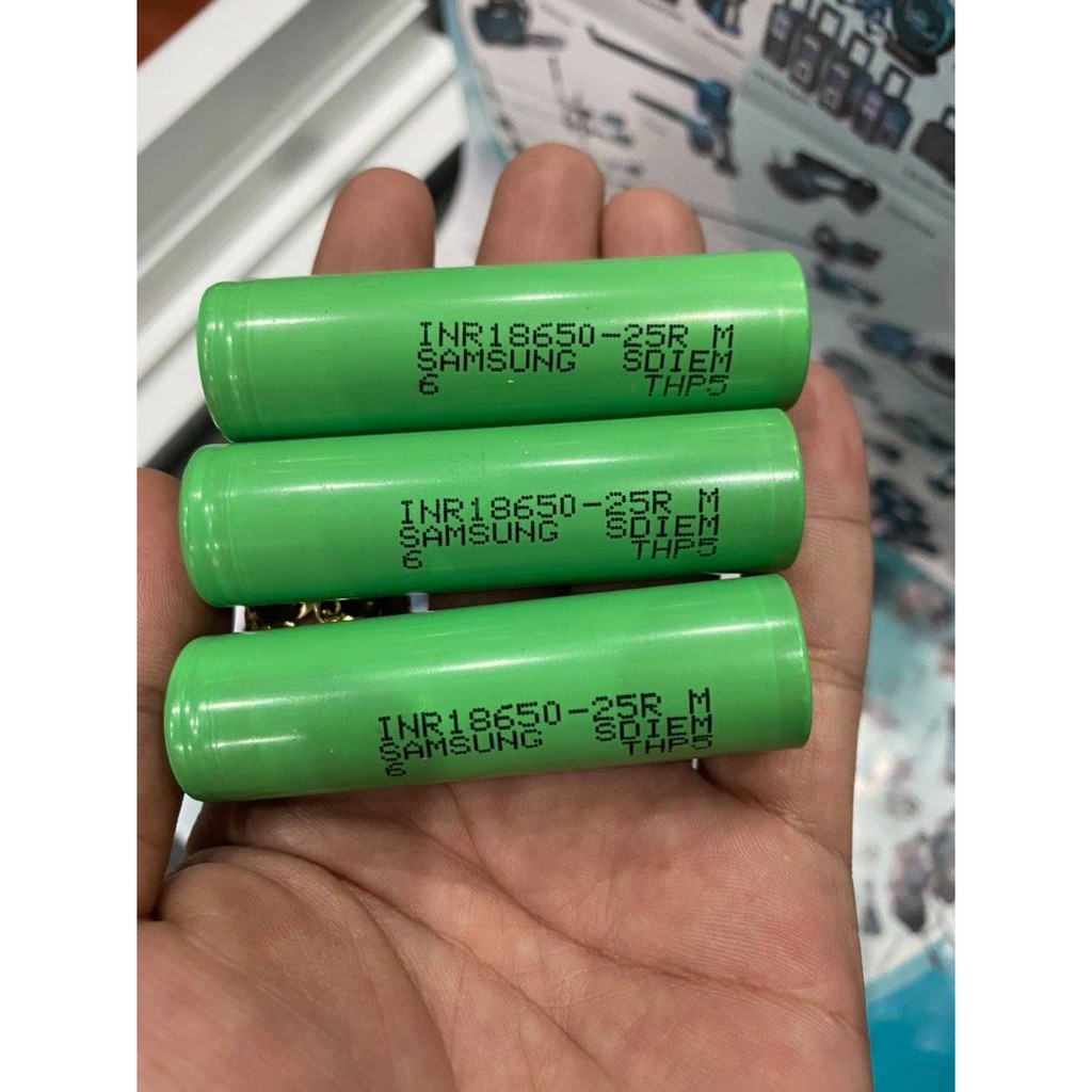 Pin SamSung 25R tháo khối chính hãng ~2500mah. BN.