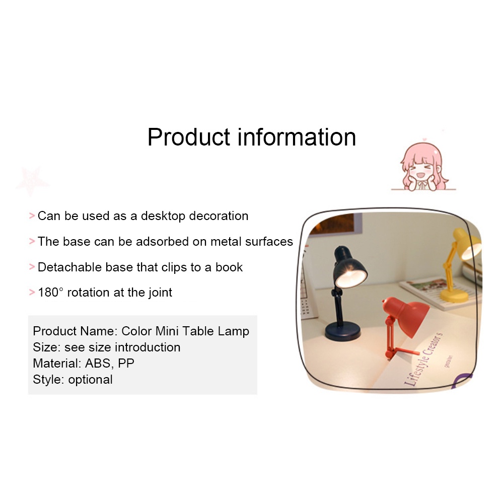 Đèn LED Mini Để Bàn Gấp Gọn-Có Thể Ban Đêm Đọc Sách Đèn Cho Nhà Phòng Máy Tính Đèn Ngủ Mắt Bảo Vệ Cho đêm Học Du Lịch Di Động