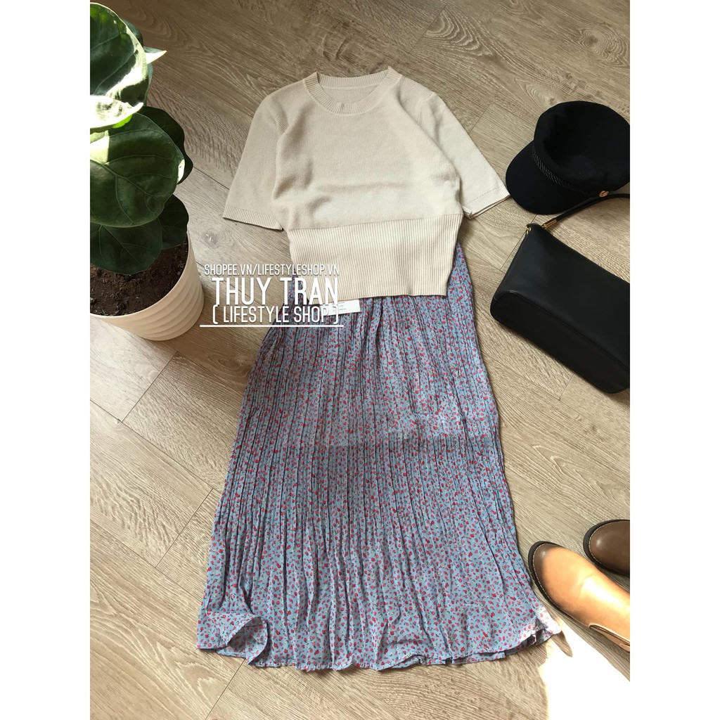 🔆Sale off lô Chân váy hoa midi xếp li dịu dàng | BigBuy360 - bigbuy360.vn