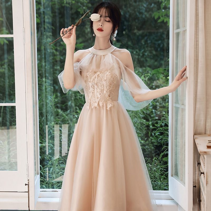 Đầm phù dâu dài dáng ôm sát thời trang mùa hè dành cho nữ