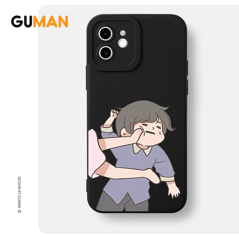 Ốp lưng GUMAN mềm ngộ nghĩnh cặp đôi dễ thương đẹp cho iPhone 14 13 12 11 Pro Max SE 2020 X XR XS 8 7 6S 6 Plus kute XYB451