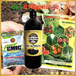 Bộ 3 Ủ Phân Hữu Cơ Vi Sinh EMIC -MẬT RỈ ĐƯỜNG - TRICHODERMA - Đơn giản, hiệu quả, an toàn cho môi trường