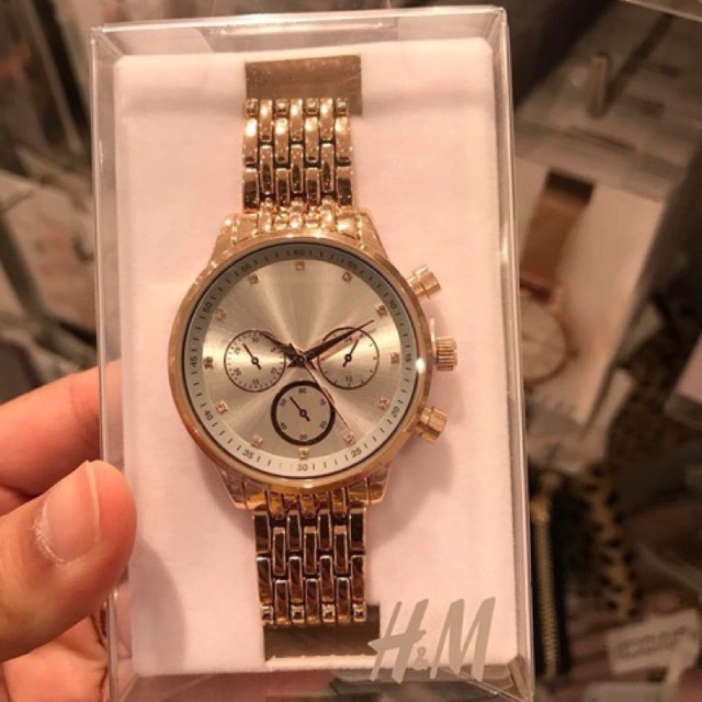 Đồng hồ nữ HM màu gold, case 35mm