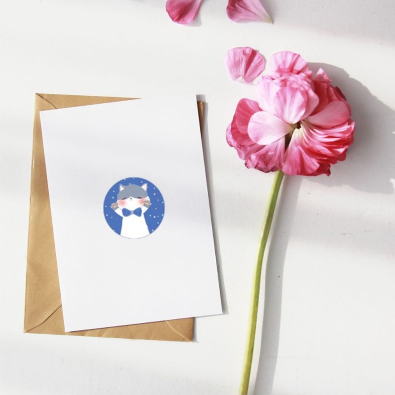 500 Nhãn dán in hình động vật dùng làm quà tặng cho bé