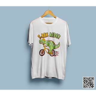 Áo Thun Cao Cấp Hoạt Hình - Khủng Long - Dinosaur - T-Rex Rider - Unisex