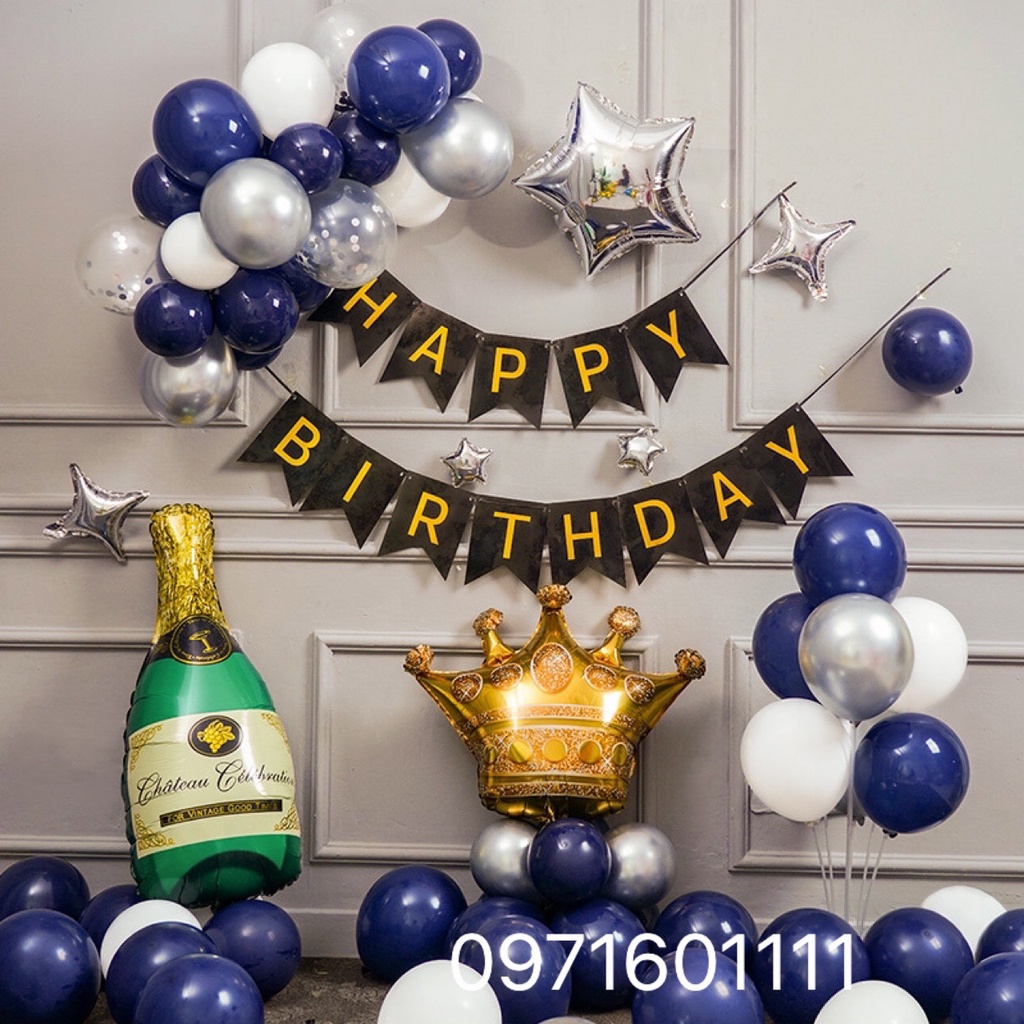 Set bóng trang trí sinh nhật bé trai và bé gái [Siêu đẹp mà dễ làm] chọn mẫu HT00