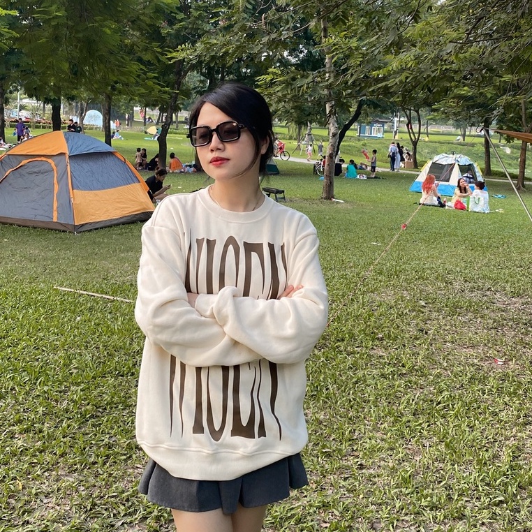 Áo sweater WISEN COLUMN áo nỉ dài tay unisex form rộng