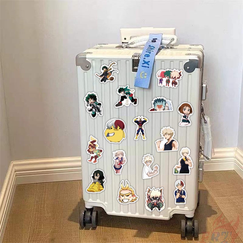 56 Cái / Bộ ☆ Miếng Dán Trang Trí Hình My Hero Academia ☆ Sticker Dán Tường Chống Thấm Nước Thời Trang