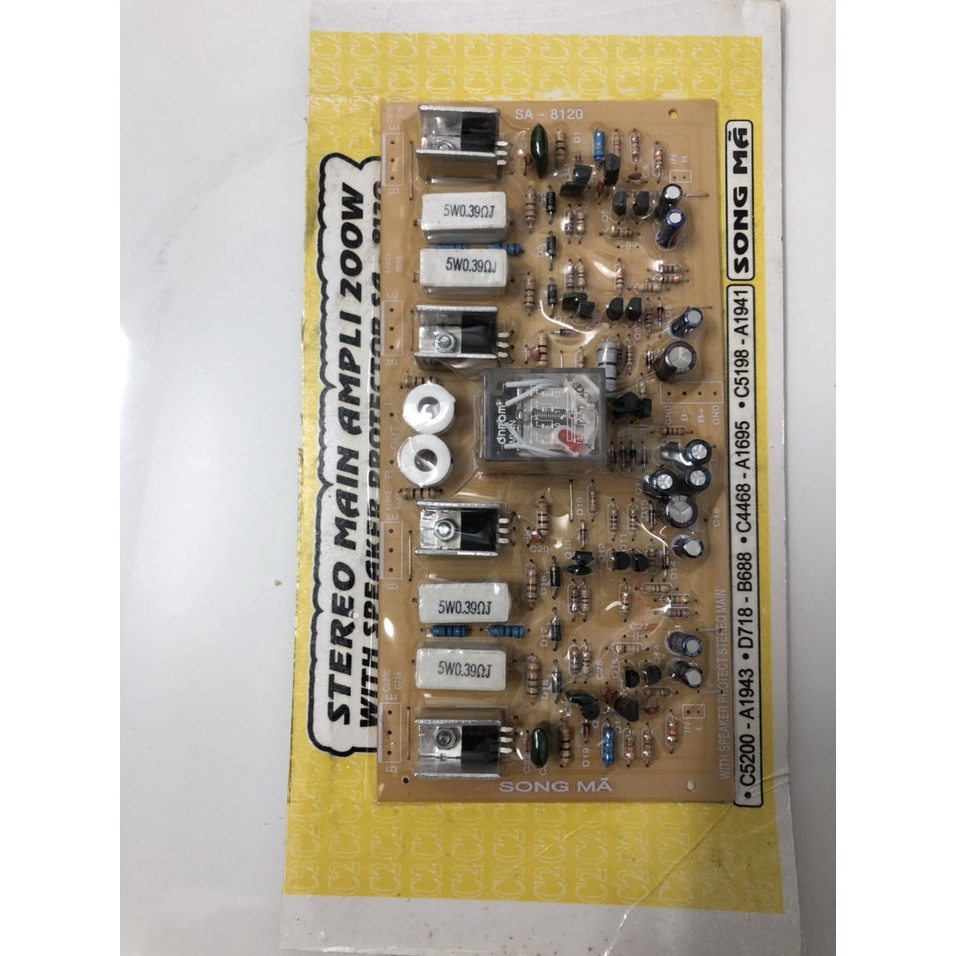 BO MẠCH KHUẾCH ĐẠI LOA STEREO MAIN AMPLI 4 SÒ 200W-SA8120- SONG MÃ