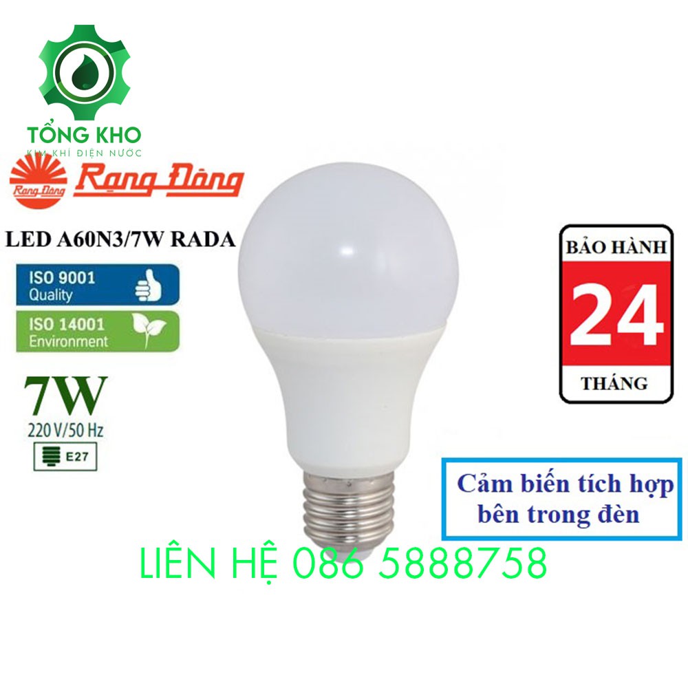 Bóng đèn LED tròn Rạng Đông cảm biến 15W, 9W, 7W - Tổng kim kim khí điện nước