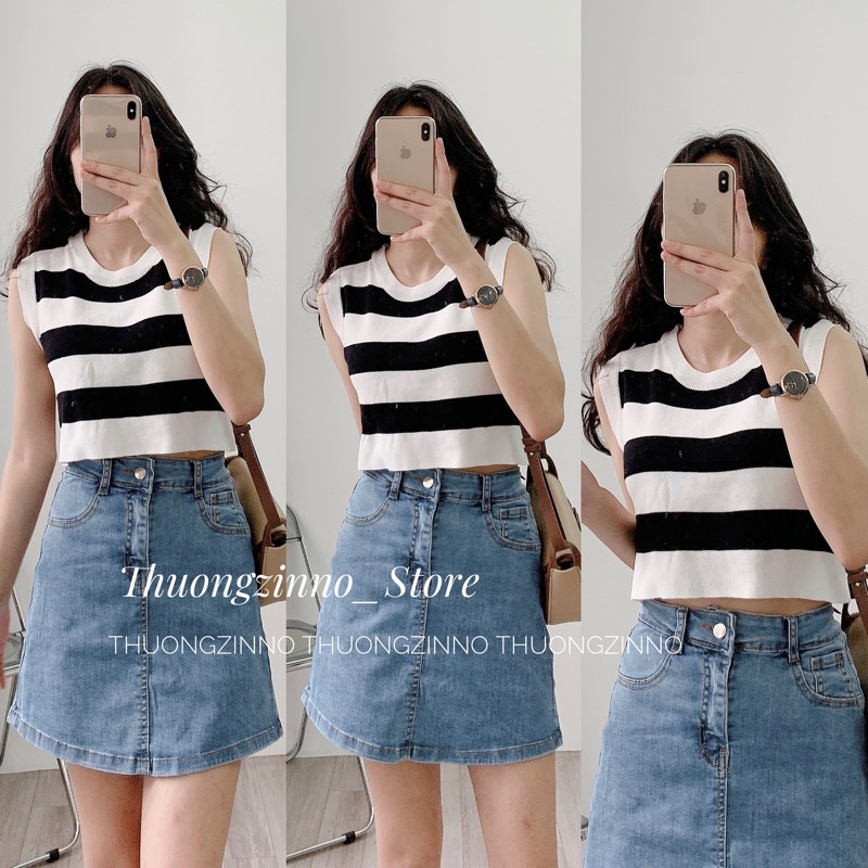 [Ảnh thật/Video]Chân váy jean ngắn co dãn có lót trong Chán váy bò jummy may gấu hàng đẹp form chuẩn Hàn Quốc