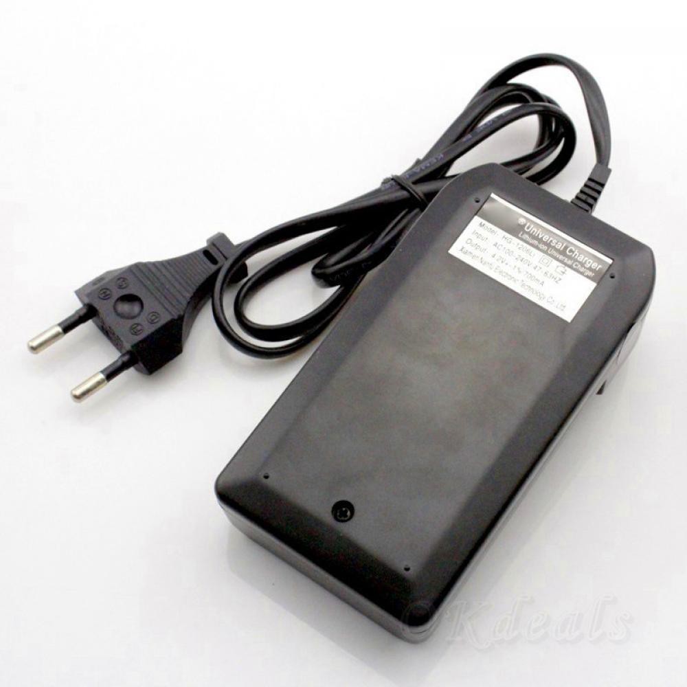 Củ sạc tự động ngắt sạc màu đen tiện dụng Li-ion 26650 18650 16340 14500 Eu