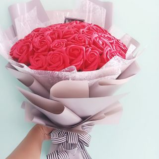Hoa hồng sáp thơm bó 50 bông