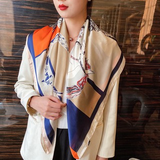 Khăn choàng lụa hình vuông cỡ 90x90cm thời trang cho nữ