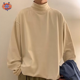 Áo Sweater Tay Dài Cổ Cao Phong Cách Thời Trang Hàn Quốc Cho Nam Giới Có Size M-2XL áo khoác nam
