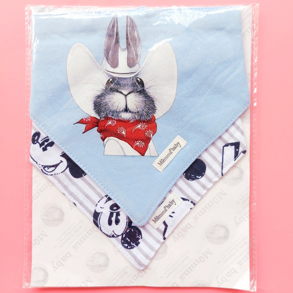 Yếm sơ sinh 100% cotton nút bấm cho bé