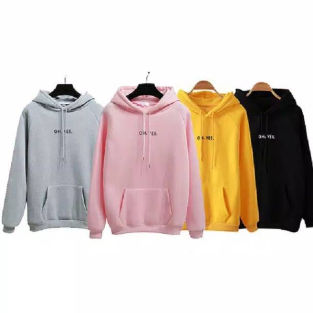 Áo Hoodie Chui Đầu Unisex Oh Yes