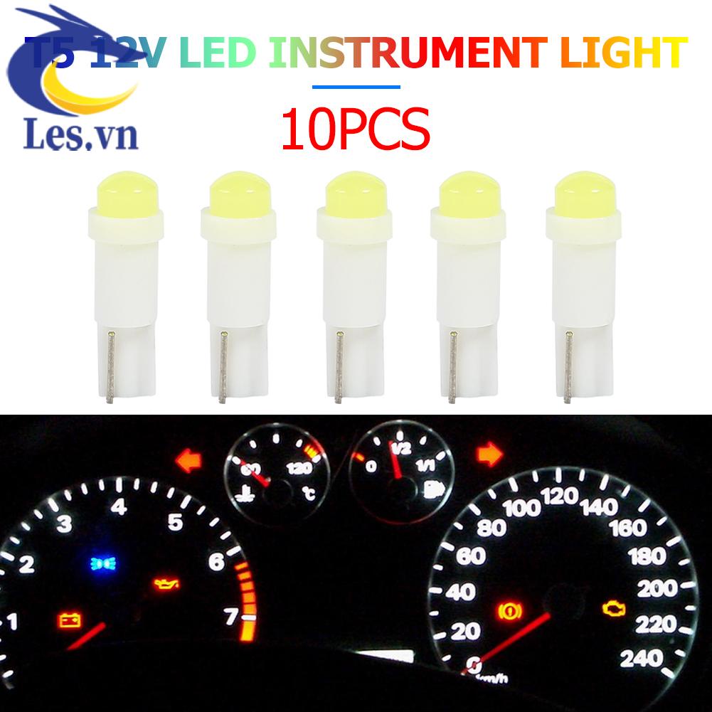 Set 10 Bóng Đèn LED T5 3D COB Cho Xe Hơi