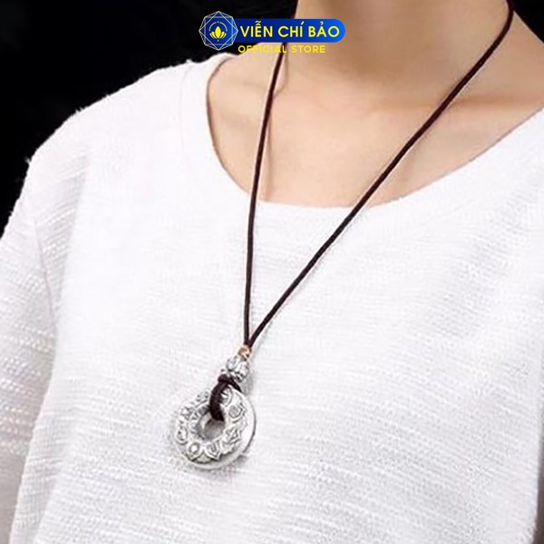 Dây chuyền bạc nam nữ mặt Bát Bảo Cát Tường Bát Nhã Tâm Kinh chất liệu bạc Thái 925 thương hiệu Viễn Chí Bảo M100153