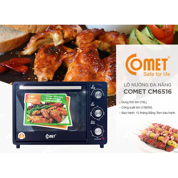 Lò nướng đa năng 18lít Comet CM6516