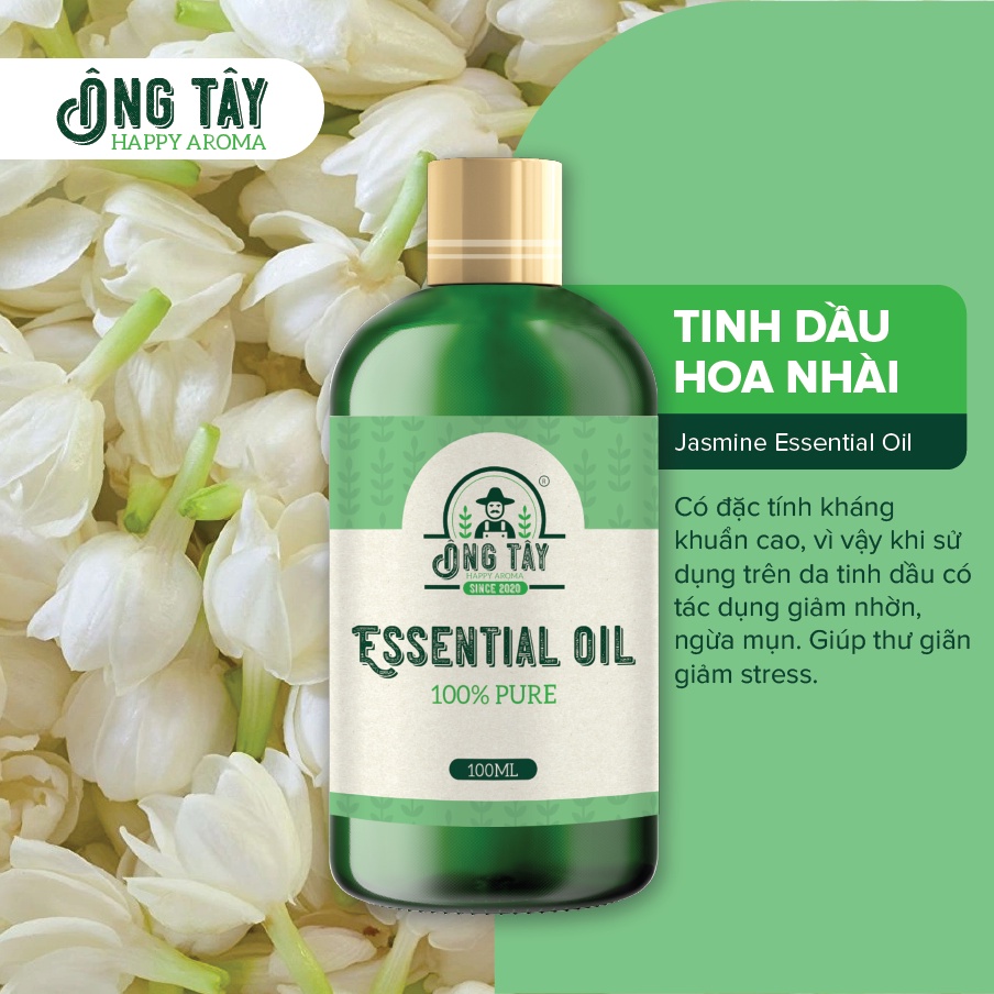 Tinh dầu Hoa Lài Ông Tây | Jasmine Oil |Chai lớn 500ml- 1L|