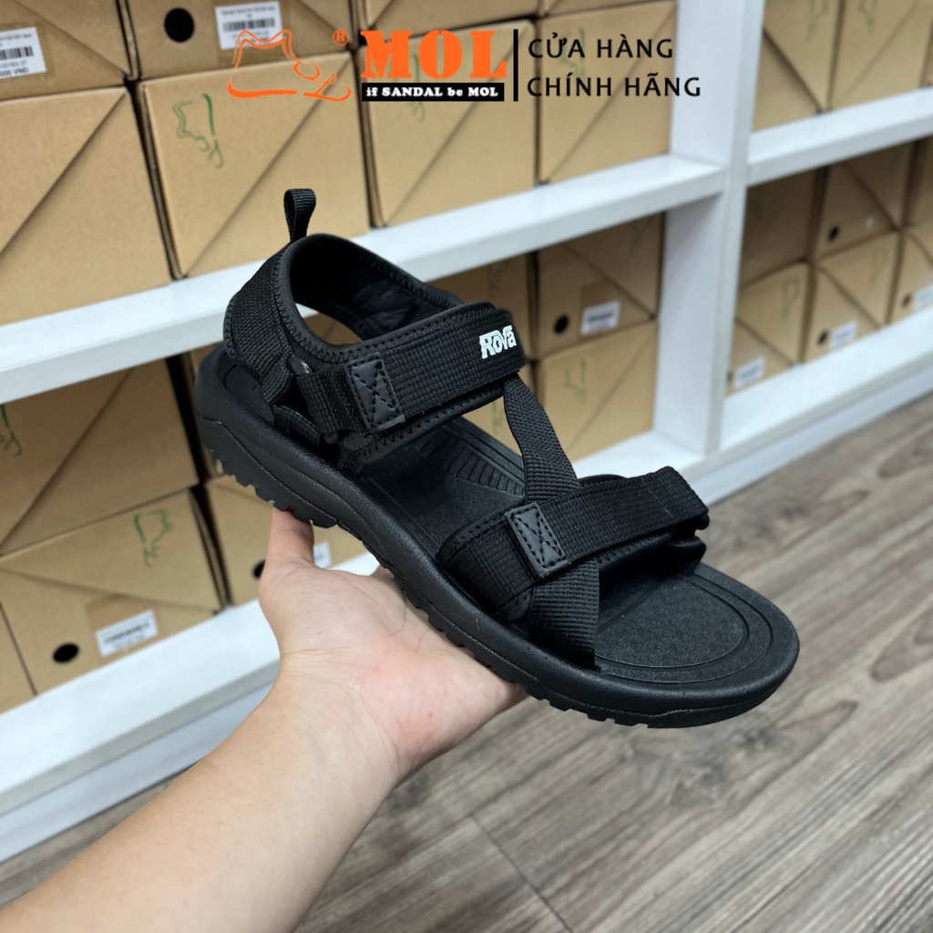 Giày Sandal Nam Hiệu Rova Quai Ngang Đế Cao Su Quai Dù Phù Hợp Đi Học Đi Làm Mã RV965
